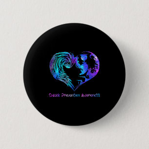 Heart Semicolon Suicide Prevention Awareness Week 6 Cm Round Badge