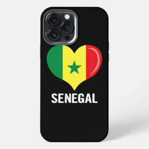 Heart Senegal Flag Men Women Kids Patriotic iPhone 13 Pro Max Case