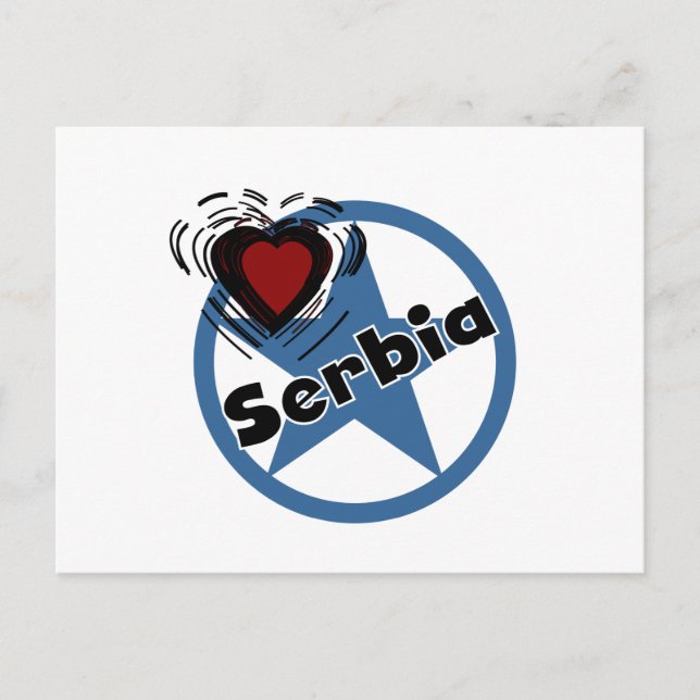 Heart Serbia Postcard (Front)