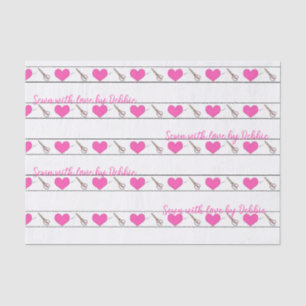 Heart Sewing Themed Custom Small Tissue Paper