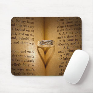 Heart Shadow and Ring On Bible Mouse Pad