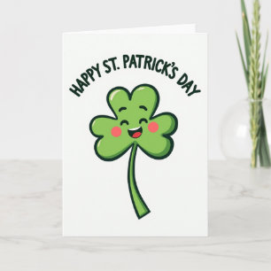 Heart Shamrock Holiday Card