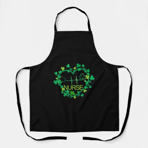 Heart Shamrock Nurse - Nurse St Patrick's Day Nurs Apron