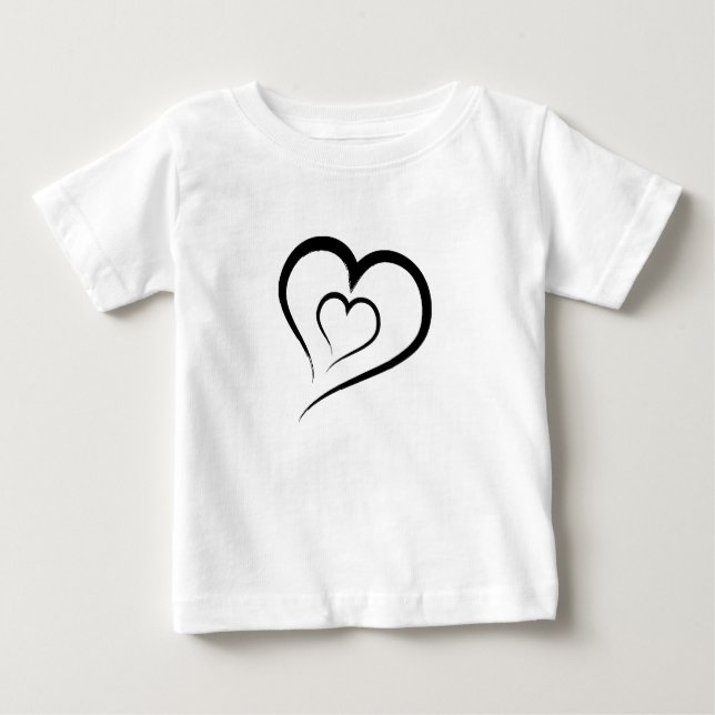 Heart Shape Baby T-Shirt (Front)