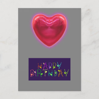 HEART SHAPE  BIRTHDAY CARD
