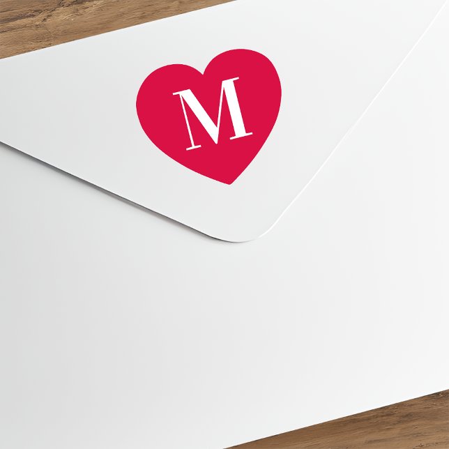 Heart Shape Classic Single Letter Monogram Self-inking Stamp (Creator Uploaded)