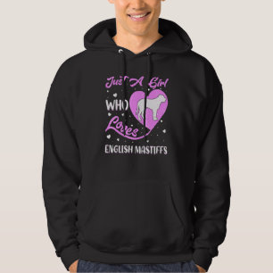 Heart Shape Dog Just A Girl Who Loves English Mast Hoodie