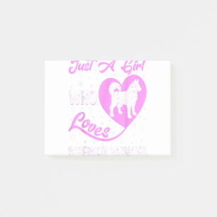 Heart Shape Dog Just A Girl Who Loves Siberian Hus Post-it Notes