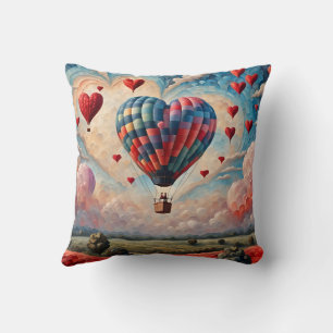 Heart Shape Hot Air Balloon Cushion