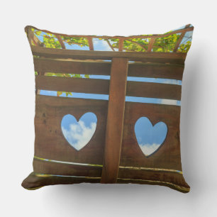Heart shape in a fence, Belise Cushion