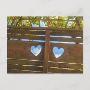 Heart shape in a fence, Belise Postcard