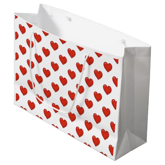 Heart Shape Large Gift Bag (Front Angled)