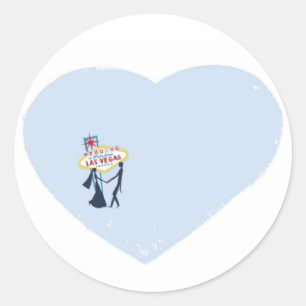 Heart Shape Las Vegas Wedding Sticker