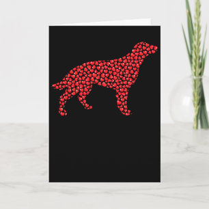Heart Shape Love Irish Setter Dog Valentine's Day  Card
