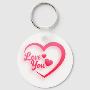Heart shape Love You Key Ring