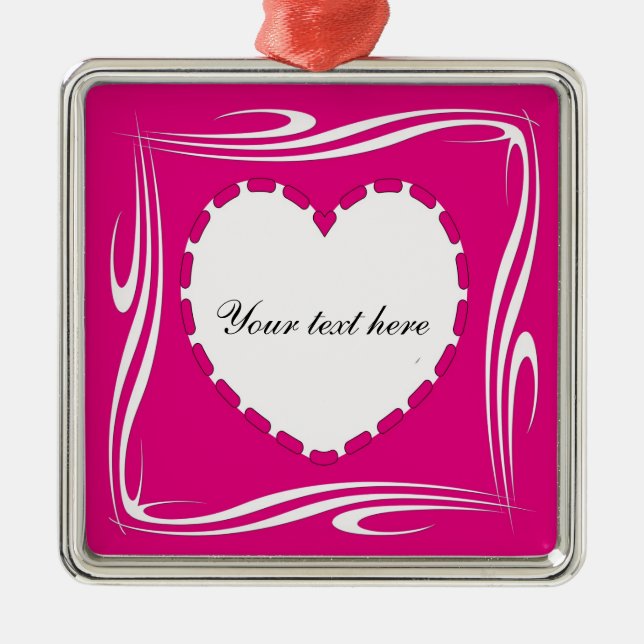 Heart shape metal tree decoration (Front)