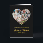 Heart Shape Photo Collage Wedding Anniversary Card<br><div class="desc">Celebrate the special moments with your loved one with this Heart Shape Photo Collage design. This customisable picture collage design is perfect for creating a personalised and heartfelt gift featuring cherished moments, creating a visual journey of the precious memories you've shared. Great for birthday, wedding anniversary, Valentine's Day or any...</div>