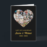 Heart Shape Photo Collage Wedding Anniversary Card<br><div class="desc">Celebrate the special moments with your loved one with this Heart Shape Photo Collage design. This customisable picture collage design is perfect for creating a personalised and heartfelt gift featuring cherished moments, creating a visual journey of the precious memories you've shared. Great for birthday, wedding anniversary, Valentine's Day or any...</div>