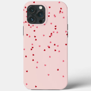 heart shape pink and red heart  iPhone 13 pro max case