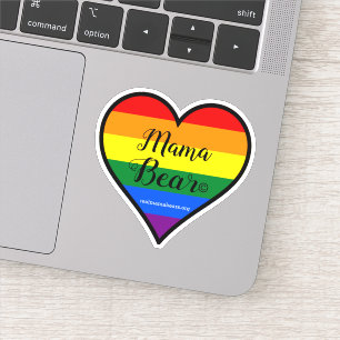 Heart Shape Pride Flag Vinyl Sticker