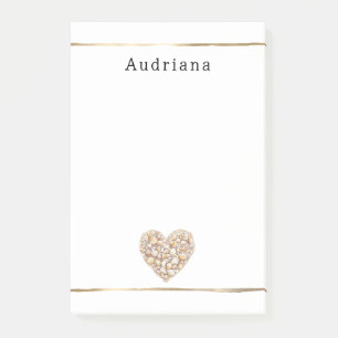 Heart Shape Sea Shells Ocean Beach Personalised  Post-it Notes