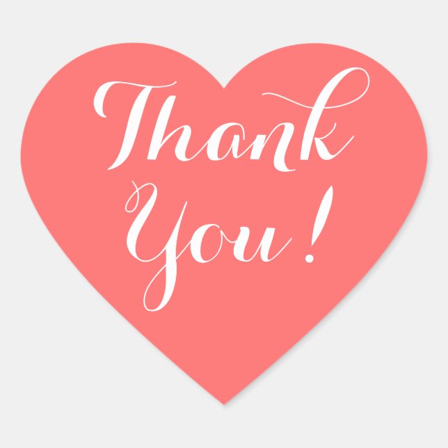 Heart shape stickers with thank you message (Front)