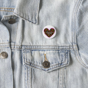Heart shape Teaching is a work of heart 3 Cm Round Badge