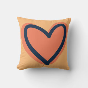 Heart shape watercolor cushion