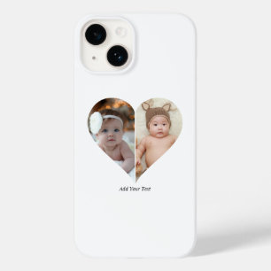 Heart Shaped 2 Photo Collage Case-Mate iPhone 14 Case