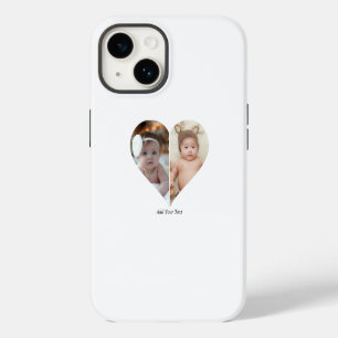 Heart Shaped 2 Photo Collage iPhone 14 Case