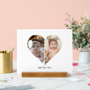 Heart Shaped 2 Photo Collage Poster