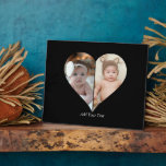 Heart Shaped 2 Photo Collage Poster Plaque<br><div class="desc">This Custom Heart Shaped Photo design beautifully arranges your favourite memories into the shape of a heart, symbolising love and connection. Perfect for special occasions like anniversaries, weddings, or Valentine's Day, this design highlights your cherished moments meaningfully and artfully. Its unique layout creates a visually captivating keepsake, ideal for gifting...</div>