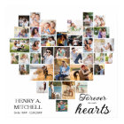 Heart Shaped 36 Photo Collage Funeral Square