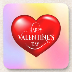 Heart Shaped 3d Red Love Symbol-50420 Coaster