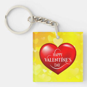 Heart Shaped 3d Red Love Symbol-50420 Key Ring