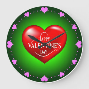 Heart Shaped 3d Red Love Symbol-50420 Large Clock