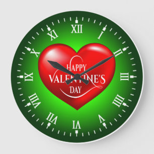 Heart Shaped 3d Red Love Symbol-50420 Large Clock