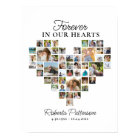 Heart Shaped 48 Photo Collage Funeral Welcome