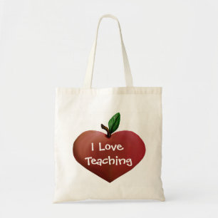 Heart Shaped Apple Teacher's tote bag
