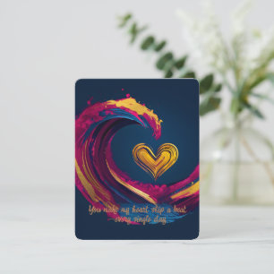 Heart Shaped Art Love Quote Valentine's Day Card