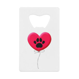Heart Shaped Balloon With Dog Paw Print