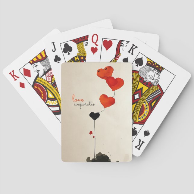 Heart-Shaped Balloons Playing Cards (Back)