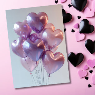 Heart shaped Balloons Valentine's Greeting Card