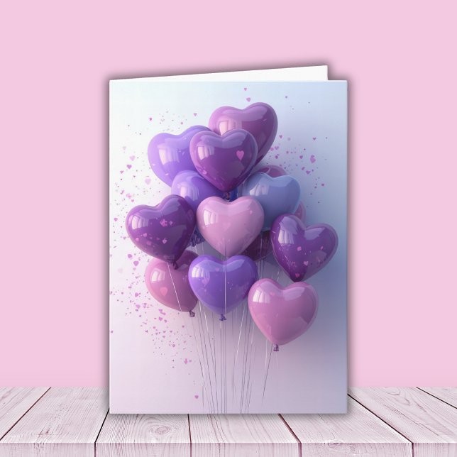 Heart shaped Balloons Valentine's Greeting Card (Creator Uploaded)