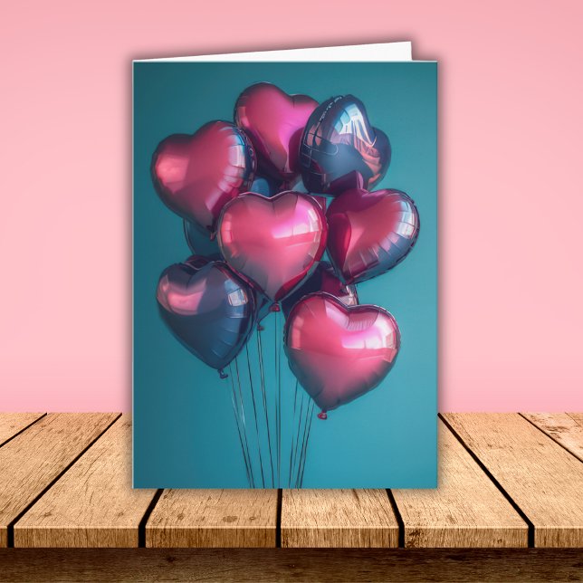 Heart shaped Balloons Valentine's Greeting Card (Creator Uploaded)