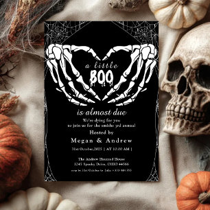 heart-shaped bony hands Party Halloween Invitation