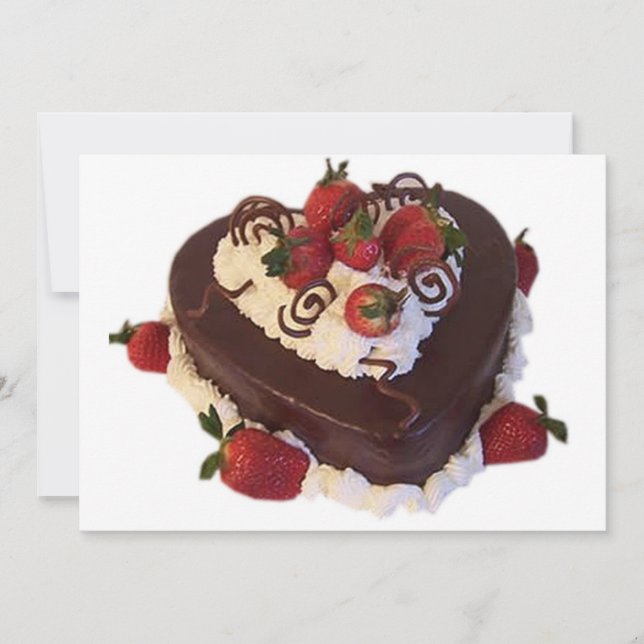 HEART SHAPED CAKE INVITATION (Front)