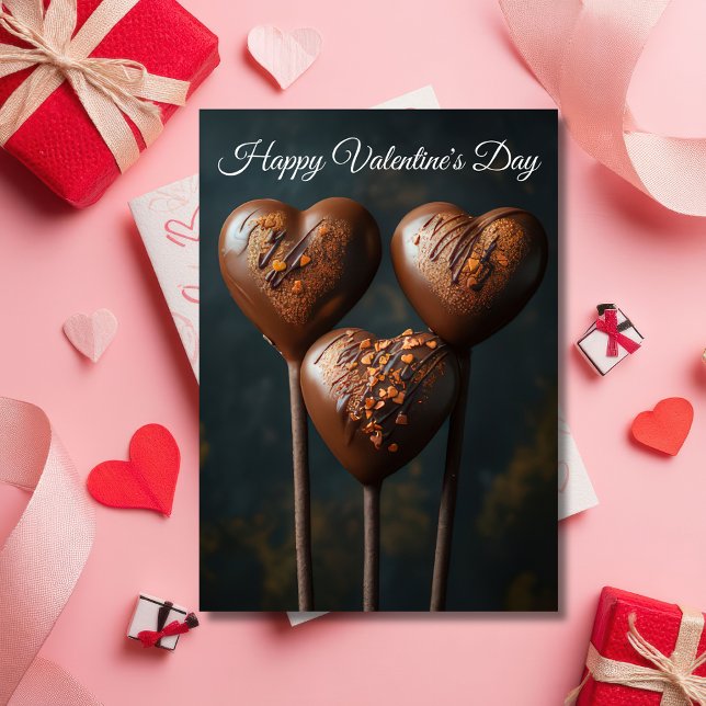 Heart-shaped Cakepops Valentine's Greeting Card (Creator Uploaded)