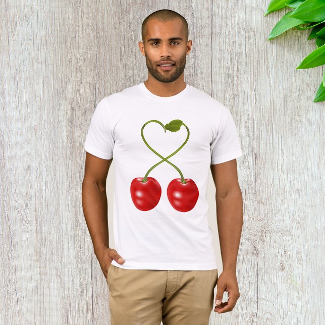 Heart Shaped Cherry Stem T-Shirt (Creator Uploaded)