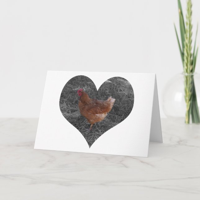 Heart Shaped Chicken Card (Front)